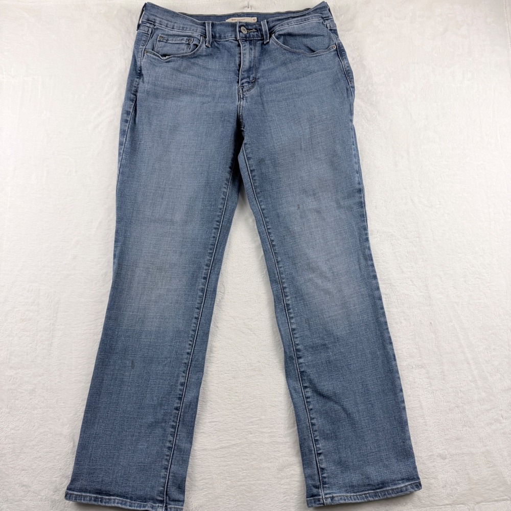 Levi's‎ 505 Straight Leg Jeans Medium Wash Classic Denim Womens 10 Short